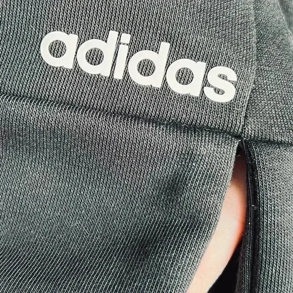 ADIDAS Essential Crewneck Sweatshirt - Black with white logo - Size Med (12/14) - Picture 10 of 13